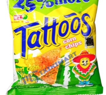 W.L TATTOS SWEET CORN CHIPS 30gr